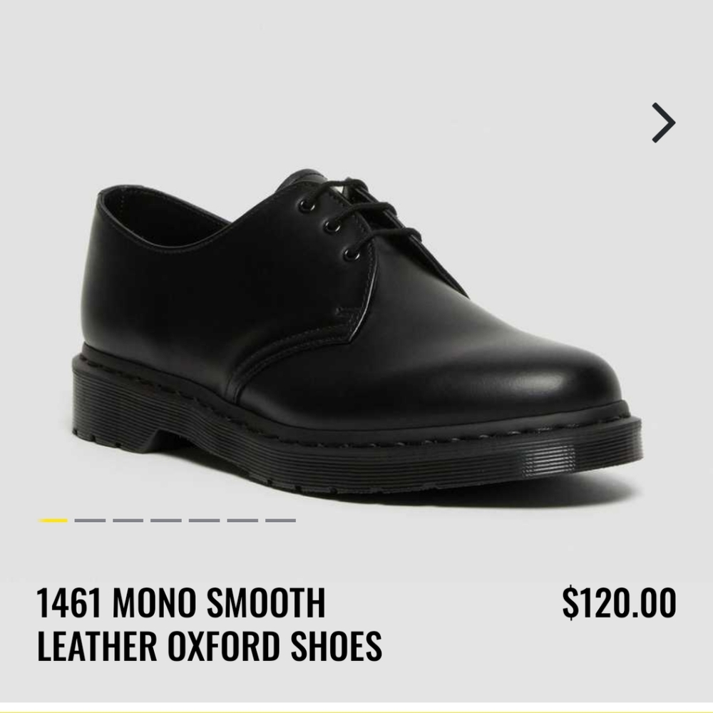 Dr Martens 1461 mono smooth leather oxford shoes